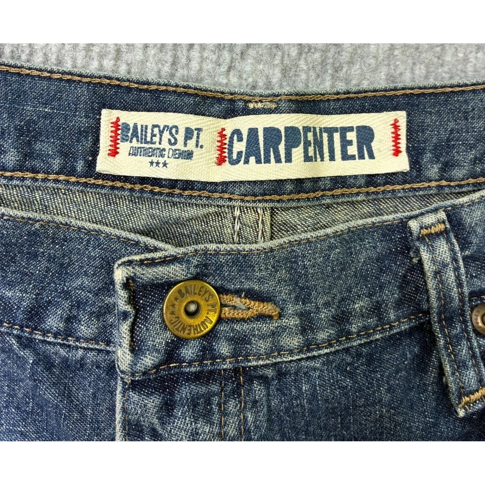 Baileys Pt Carpenter Jeans Mens 38x30 Blue Denim Relaxed Workwear Utility Y2K